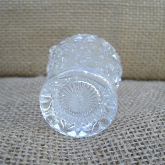 Vintage LE Smith Glass Button & Daisy Toothpick Holder - Picture 8 of 15
